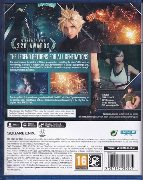 Final Fantasy VII Remake Intergrade - PS5 (A Grade) (Genbrug)